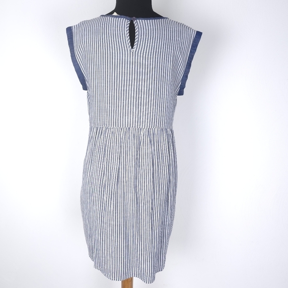 Savanna Jane Women’s Boho Floral Stripes Summer Shift Mini Dress Size M - Picture 3 of 9